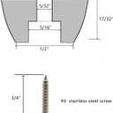 1 Inch Round Rubber Feet for Cutting Board with Stainless Steel Screws for Furniture Electronics Appliances 12-Pack