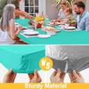 Spotjoy Rectangle Table Cloth, Waterproof Elastic Fitted Tablecloth for 5 Foot Folding Tables, Washable Polyester Tablecloths for Picnic, Camping, Outdoor (Aqua, 30"x60")