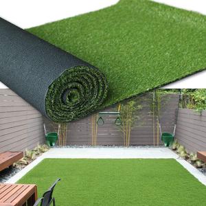 Premium Synthetic Artificial Grass Turf 1.38inch Pile Height, High Density Fake Faux Grass Turf, Natural and Realistic Looking Garden Pet Dog Lawn (7FTX13FT)