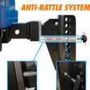 Adjustable Gooseneck Drawbar Trailer Hitch - 20,000 LBS, Fits 2 and 2-5/16 Inch Balls, US Gov Tested & Certified, Gooseneck Trailer Hitch Adapter for RV Towing, Motorcycles & Powersports