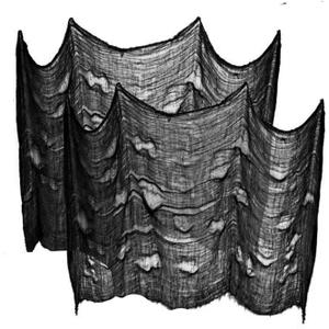 Powerful Extra Large 8-16 Yards 180"- 500" 15 Ft. - 50Ft. 2PCS Giant Super Size Halloween Creepy Gray Black Purple White Cloth for Houses and Outdoor Party Supplies & Decorations (15 ft, Black)