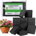 Impresa Pot Risers - Feet for Outdoor Planters - 40-Pack 3/4 in Square Foam Rubber Elevator Pads - Invisible Plant Lift Disks Elevate & Protect Planters from Water Damage & Rot