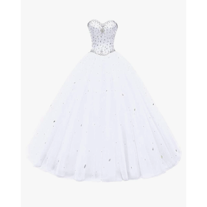 Women's Sweetheart Ball Gown Tulle Quinceanera Dresses Prom Dress 16