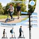 FREEDARE Kick Scooter for Kids & Adults Ages 8+, Foldable Teen Scooter with 2 Big 8-inch Wheels and 4-Level Adjustable Handlebar, Max Load 220 LBS
