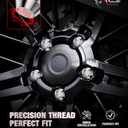 MZS M14x1.5 Lug Nuts, 21mm Hex Closed End Acorn Seat Wheel Nut for 2015+ F150 Expedition Navigator / 2022+ Bronco Factory Wheels, One-Piece Design, Replace OEM ACPZ-1012-B 611-008, Chrome, 24Pcs