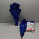 5 Ft Pop Up Christmas Tree with Timer Dual Color Change 8 Mode, 1 Minute Christmas Tree 50 Warm White & Colorful Light 3D Star 25 Ball Ornament Battery Operated Slim Tinsel Pencil Xmas Tree Indoor (Blue Green)