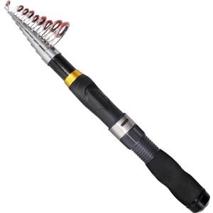 Collapsible Fishing Rod and Reel Combo, BalanZze Telescopic Fishing Rod with Spinning Reel, Portable Collapsible Fishing Pole Kit for Saltwater and Freshwater Ideal Fishing Gift