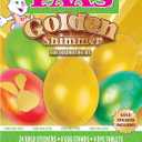 PAAS Golden Shimmer Easter Egg Decorating Kit Gold Egg Decorating Kit with Paint & Stickers, 4Packs