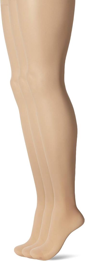 No Nonsense womens Great Shapes Active Sheer Tight With Graduated Compression (Beige Mist - 3 Pair Pack)