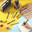 50 Pcs Motivational Awesome Attendance Pens Bulk Back to School Gifts for Student Teacher Inspirational Ballpoint Pens Retractable Employee Coworker Gifts, Office Classroom Award Supplies