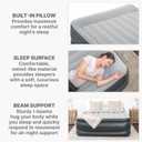 SLEEPLUX Durable Inflatable Air Mattress with Built-in Pump, Pillow and USB Charger, 22" Tall Queen