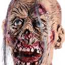 Halloween Decoration Props, Scary Hanging Severed Head Life-Size Bloody Latex Zombie Head for Haunted House Halloween Party Yard Bar Decor