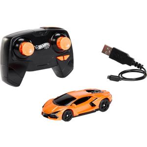 Hot Wheels RC Toy Car, Remote-Control Lamborghini Revuelto in 1:64 Scale, Recharge with USB Cable, Races & Stunts On- and Off-Track with Turbo Boost