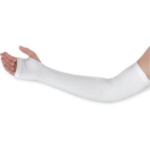 Medline Protective Arm Sleeve with Thumb Loop, White, Universal Fit, 18" Length, Durable Medical Equipment