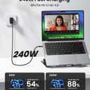 Silkland USB C Monitor Display Cable 3.3FT 4K@144Hz/60Hz, 8K USB C 3.2 Gen 2x2 Video Cable, 20Gbps Data Transfer, 240W PD Charging, Type C Compatible for iPhone 17, MacBook, CarPlay, Portable Monitor
