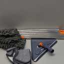 Wall Cleaner Mop with 79 Inches Long Handle, 360 Wall Washer Cleaner Tool for Walls/Ceiling Fans/Dust/Baseboard/Floors Clean, Ceiling Cleaner Tool Duster with Squeegee 6 Replacement Pads