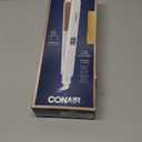 Conair Double Ceramic Flat Iron, 1-Inch Flat Iron, 5 Digital Temp Settings Up to 410F, Extra-Long Plates, For All Hair Types and Textures, White