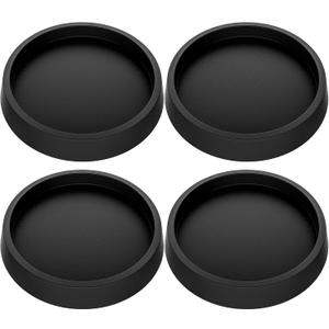 Furniture Coasters,Caster Cups,Furniture Leg Protectors 2.5 Inch 4pcs Rubber Pads no Slip for Hardwood Floors Black