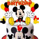 3 x WEERSHUN Mouse Cake Topper for Birthday Party Decoration 15Pcs - Mouse Cartoon Birthday Party Supplies - Cupcake Decoration Supplies for Kids Boys Birthday Party