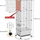 STILLCOVE Extra Large Bird Cage, Black Parakeet Cages with Rolling Stand & Wheels, Wide Birdcage for Parrots Cockatiels Conure Budgie Canary Finch Lovebird