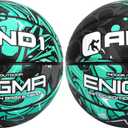 AND1 Enigma Indoor/Outdoor Intermediate Premium Rubber Basketball, Teal and Black, 28.5 in (Pack of 1)