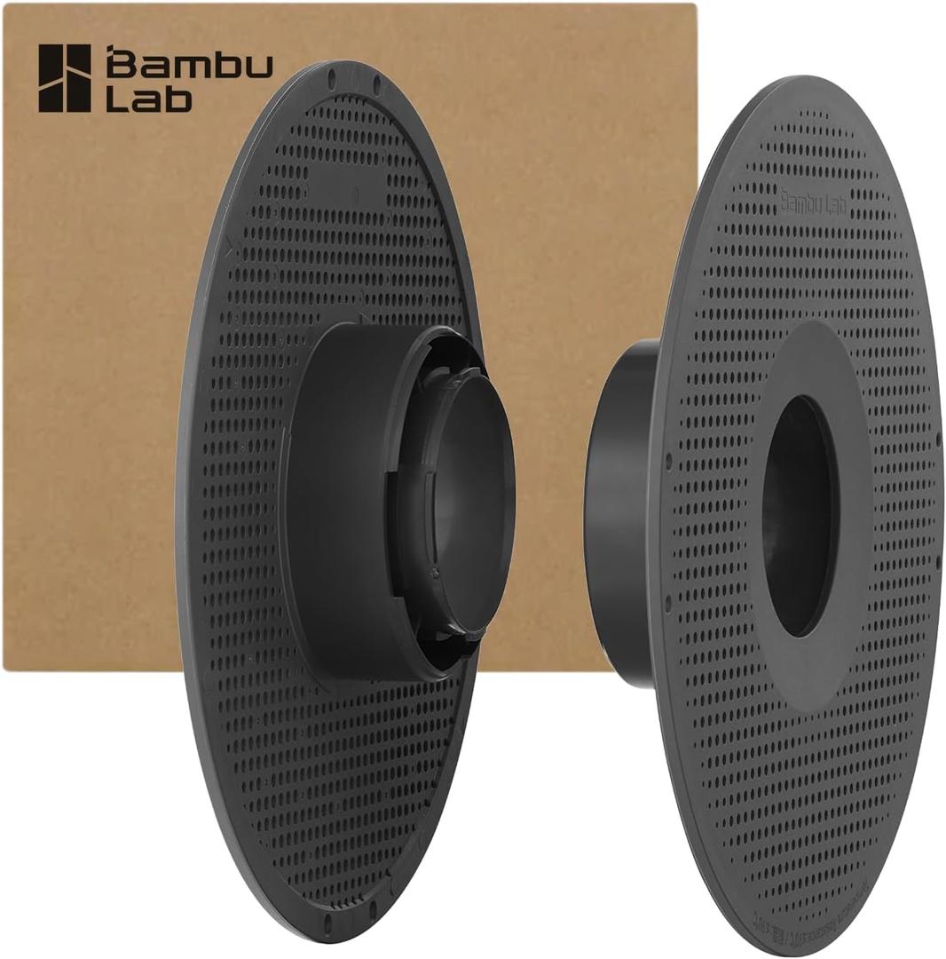 Bamboo Lab Reusable Filament Spool,Universal Detachable Refillable Empty Spool for A1,P1S,X1C,AMS(Lite),90 High Temperature Plastic Reel,3D Printer Filament Refill Roll Replacement,Black
