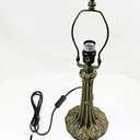Tiffany Lamp Holder, Lamp Base, Antique Brass, Alloy, 1-Zipper Lamp Socket,Button Switch Wire, NA0013