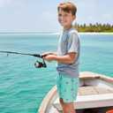 Cozople 7-16T Teen Boys Swim Trunks Quick Dry UPF 50+ Swimwear Bathing Suit for Big Boys Beach Swim Boards Shorts (Flamingo)