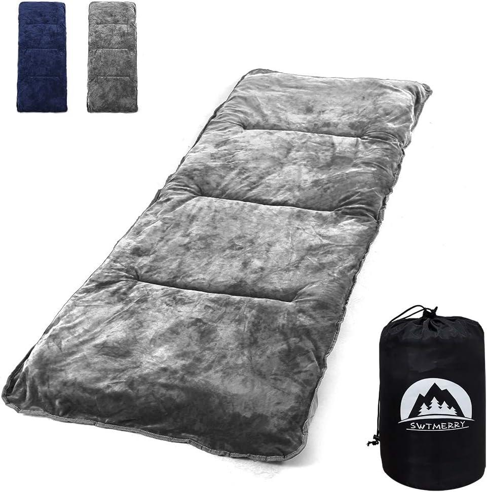 Sleeping Cot Pads (75" x 28") with Elastic Straps Portable for Outdoor & Hiking, Cotton Soft Thick Camping Cot Pad, Non-Slip Camping Mattress Pad for Camp Cot/Rv Bunk/Narrow Twin Beds (Grey)