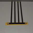 GERZWY Swivel Towel Bar SUS 304 Stainless Steel 4-Arm Bathroom Swing Hanger Towel Rack Holder Storage Organizer Space Saving Wall Mount Matte Black HYG04-BK