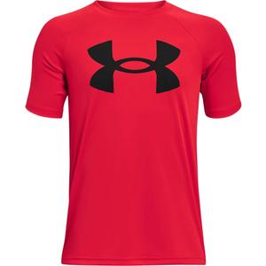 Under Armour Boys' Tech Hybrid Printed Fill Short-Sleeve T-Shirt (X-Large, Red (600)/Black)