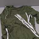 Women's 2 Piece Classic Striped Outfits Full Sleeve Lounge Long Sweatpants Jogger Matching Tracksuits Sports Sets (XX-Large, Green)