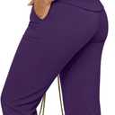 Ophestin Pant Suits for Women Dressy Business 2 Piece Sets Sleeveless Blazer Vest Set for Work Dark Purple M