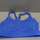 RUNNING GIRL Sports Bra for Women,Adjustable Straps Supportive High Impact Sports Bra with Sewn in Pads (Blue, L)