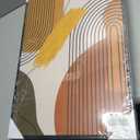 PHOPAGO 16x24in Large Boho Abstract Framed Wall Art Modern Minimalist Luxury Gold Line Artwork Kitchen Dining Room Decor Black Framed