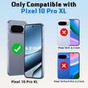 2 Pack Tempered Glass Screen Protector for Pixel 10 Pro XL 6.8 Inch with 2 Camera Lens Protectors - Auto Dust-Elimination, Bubble Free, HD Clear, Easy Installation, Not for Pixel 10 Pro/ 10