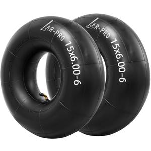 AR-PRO (2-Pack) 15x6.00-6" Inner Tubes with TR87 Bent Valve Stem  Replacement Heavy-Duty Tire Tubes for Lawn Mowers, Tractors, Wheelbarrows, Go-Karts, ATVs, Garden Utility Equipment