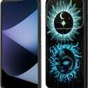 for Moto Edge 2025 Case Built in Slide Camera Lens Cover,Heavy Duty Shockproof Protection Dual Layer Case for Motorola Moto Edge 2025,Sun Moon