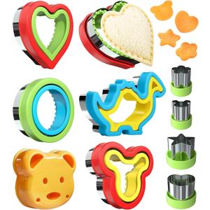 Sandwich Cutter and Sealer, Sandwich Cutter for Kids 5 PCSBIG, Decruster Sandwich Maker, Great for Lunchbox and Bento Box - Boys and Girls Kids