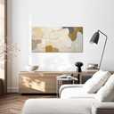 Tarfupth Large Abstract Neutral Wall Art for Living Room 20"x40" Beige and Brown Canvas Prints Minimalist Artwork for Bedroom Kitchen Home Office Decor Ready to Hang, 20L" x 40W"