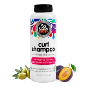 SoCozy Curl Shampoo | For Kids Hair | Ultra-Hydrating Cleanser | No Parabens, Sulfates, Synthetic Colors or Dyes, Sweet-Crme, 10.5 Fl Oz