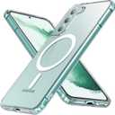 OWKEY Case for Samsung Galaxy S22 Plus,Magnetic Galaxy S22 Plus 5G Phone Case [Compatible with MagSafe] Slim Translucent Shockproof with Anti-Fingerprint Bumper Cover for Samsung S22 Plus (Clear)