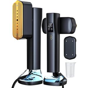 Steamer for Clothes,Portable Handheld Garment Steamer, 200ml Capacity,1000W 15s Fast Heat-UP, Leak-Proof Fabric Quick Wrinkle Remover Ceramic Panel, 2-in-1 Dry & Wet Iron for Home and Travel -Golden