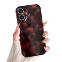 CHEDEMK Compatible with iPhone 17 Case, Tortoise Shell Chic Amber Brown Print Leopard, Fashion Classic Soft TPU Protective Shockproof Case for Women Compatible with iPhone 17 6.3 '', Color2