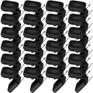 Hortsun 24 Pcs Necklace Fans Portable USB Rechargeable Battery 3 Speed Air Circulatory Handheld for Cooling Small Personal Hand Free Travel Office(Black)