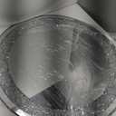 DMDFIRST Crystal Crushed Diamond Oval Shaped Glam Bling Silver Mirror for Wall Decoration 16x20x0.9 inch Wall Hang Frameless Sparkly Mirror Glass Stunning Home Diamond Decor