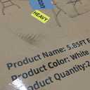 Set of 2 Folding Tables with Carrying Handle Lightweight Rectangular Portable Plastic Camping Table Steel Legs for Party, Dining, Wedding, Events, Picnic Indoor, Outdoor (5.85FT, White)