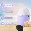 Sunscreen Applicator for Kids with Replaceable Body Sunblock Lotion Sponge 1.86oz Sunscreen Sponge Applicator Refillable Portable Silicone Washable for Kids Women Adults Family Travel Size (Purple)