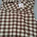 Caracilia Womens Summer Gingham Striped Flowy Spaghetti Strap Maxi Dress Medium