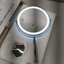 Lighted Makeup Mirror, 3000 mAh Rechargeable Double Sided Magnifying Vanity Mirror with 3 Colors, 1x/ 10x, 360° Rotation , Brightness Adjustable Magnification Cosmetic Light up Mirror, Women Gift